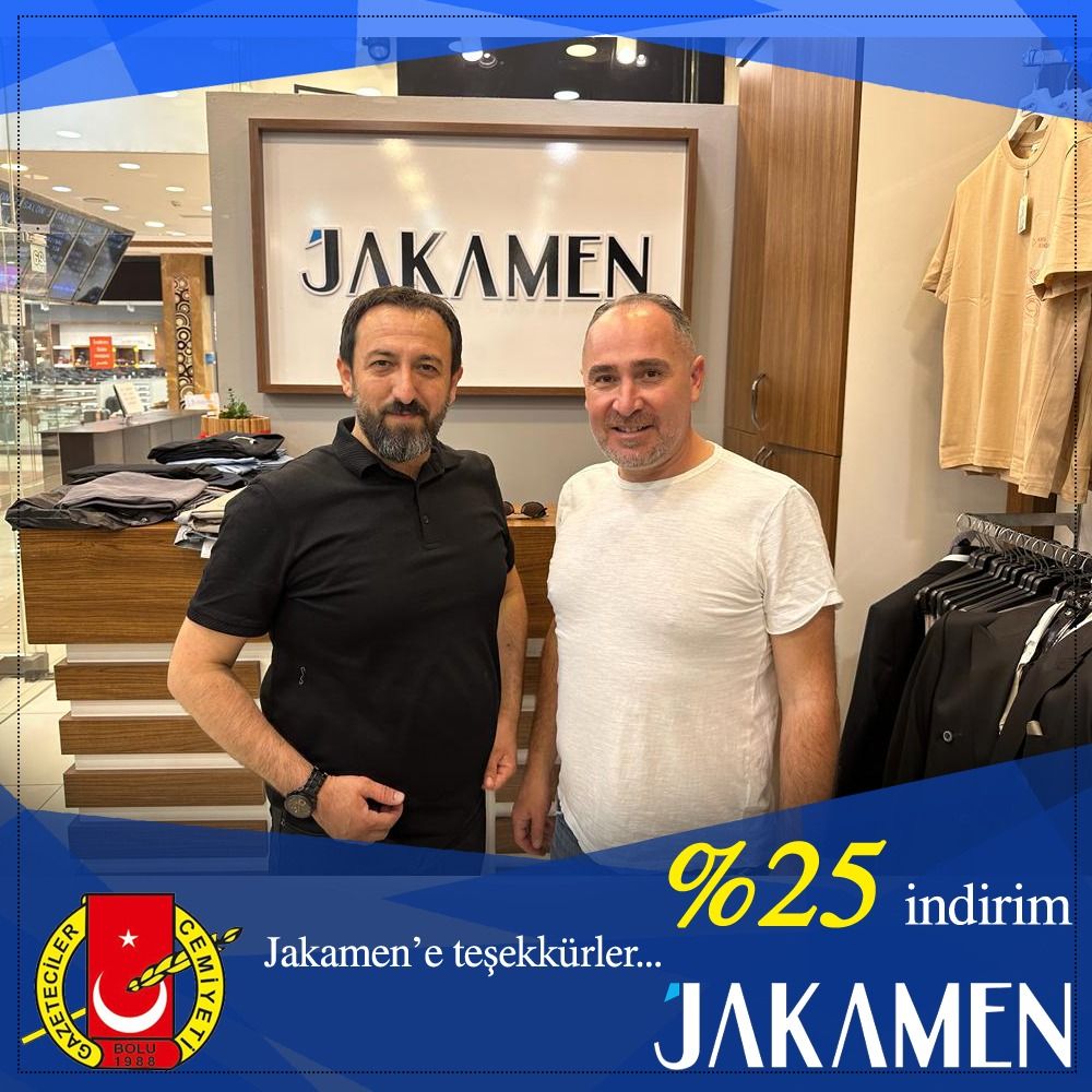 Jakamen Giyim Mağazası tarafından %25 indirim.